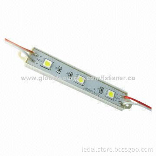 5050 LED modules, 3 LEDs/piece, CE certified, RoHS Directive-compliant